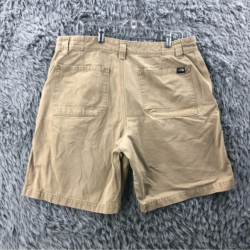 North Face Shorts Rainier Mens Size 36 Tan Pockets Cargo Chino